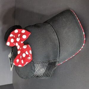 NWT,Disney Minnie Mouse ,Berkshire Fashions Girls Black/Red Snapback Hat.